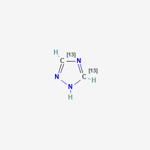 molecular formula C2H3N3 B570175 1H-1,2,4-Triazole-3,5-13C2 CAS No. 1773496-71-1