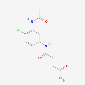 molecular formula C12H13ClN2O4 B5701752 4-(3-acetamido-4-chloroanilino)-4-oxobutanoic acid 