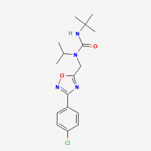 molecular formula C17H23ClN4O2 B5701764 3-Tert-butyl-1-[[3-(4-chlorophenyl)-1,2,4-oxadiazol-5-yl]methyl]-1-propan-2-ylurea 