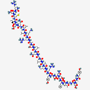 molecular formula C150H247N45O42S B570177 H-Tyr-Ala-Asp-Ala-Ile-Phe-Thr-Asn-Ser-Tyr-Arg-Lys-Val-Leu-Gly-Gln-Leu-Ser-Ala-Arg-Lys-Leu-Leu-Gln-Asp-Ile-Met-Asn-Arg-NH2 CAS No. 112898-04-1