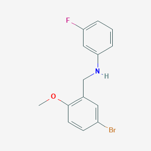 molecular formula C14H13BrFNO B5701778 N-[(5-bromo-2-methoxyphenyl)methyl]-3-fluoroaniline 