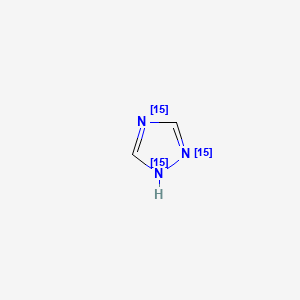molecular formula C2H3N3 B570178 (1,2,4-15N3)1H-1,2,4-Triazole CAS No. 1173023-70-5