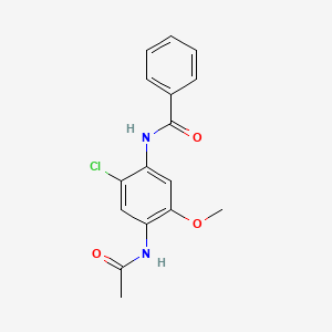 molecular formula C16H15ClN2O3 B5701795 N-(4-acetamido-2-chloro-5-methoxyphenyl)benzamide 