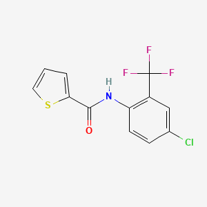 molecular formula C12H7ClF3NOS B5701872 N-[4-chloro-2-(trifluoromethyl)phenyl]thiophene-2-carboxamide 