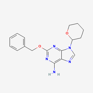 molecular formula C17H19N5O2 B570189 2-(Benzyloxy)-9-(tetrahydro-2H-pyran-2-yl)-9H-purin-6-amine CAS No. 1681024-13-4