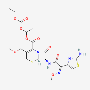 molecular formula C20H25N5O9S2 B570195 去异丙基-O-乙基头孢地尼酯 CAS No. 82619-01-0