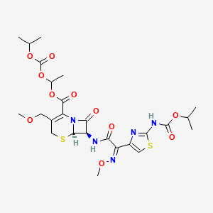 molecular formula C25H33N5O11S2 B570198 Cefpodoxime Proxetil Isopropylcarbamate CAS No. 1192365-87-9