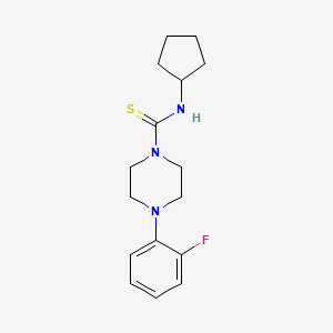 molecular formula C16H22FN3S B5702003 N-cyclopentyl-4-(2-fluorophenyl)piperazine-1-carbothioamide 