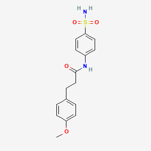 molecular formula C16H18N2O4S B5702027 N~1~-[4-(AMINOSULFONYL)PHENYL]-3-(4-METHOXYPHENYL)PROPANAMIDE 