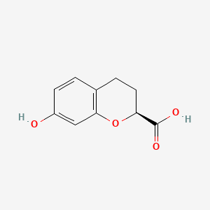 molecular formula C10H10O4 B570204 (S)-7-Hydroxychroman-2-carboxylic acid CAS No. 124356-21-4