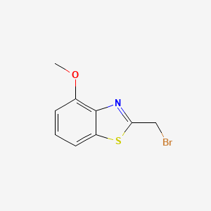 molecular formula C9H8BrNOS B570206 2-(Bromomethyl)-4-methoxy-1,3-benzothiazole CAS No. 124168-52-1