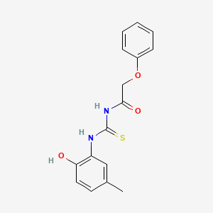 molecular formula C16H16N2O3S B5702069 N-[(2-hydroxy-5-methylphenyl)carbamothioyl]-2-phenoxyacetamide 