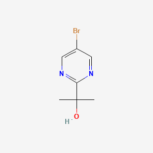 molecular formula C7H9BrN2O B570207 2-(5-溴嘧啶-2-基)丙-2-醇 CAS No. 1193244-89-1