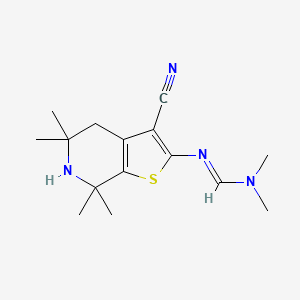 molecular formula C15H22N4S B5702102 N'-(3-CYANO-5,5,7,7-TETRAMETHYL-4,5,6,7-TETRAHYDROTHIENO[2,3-C]PYRIDIN-2-YL)-N,N-DIMETHYLIMINOFORMAMIDE 