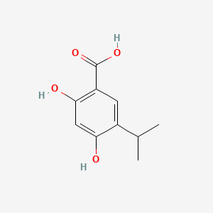 molecular formula C10H12O4 B570215 2,4-Dihydroxy-5-isopropylbenzoic acid CAS No. 1184181-48-3