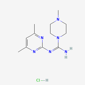 molecular formula C12H21ClN6 B5702190 N'-(4,6-dimethylpyrimidin-2-yl)-4-methylpiperazine-1-carboximidamide;hydrochloride 