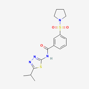 molecular formula C16H20N4O3S2 B5702209 N-[5-(PROPAN-2-YL)-1,3,4-THIADIAZOL-2-YL]-3-(PYRROLIDINE-1-SULFONYL)BENZAMIDE 