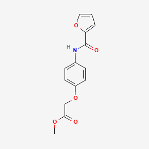 molecular formula C14H13NO5 B5702255 Methyl 2-[4-(furan-2-carbonylamino)phenoxy]acetate 