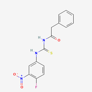 molecular formula C15H12FN3O3S B5702308 N-[(4-fluoro-3-nitrophenyl)carbamothioyl]-2-phenylacetamide CAS No. 6617-64-7