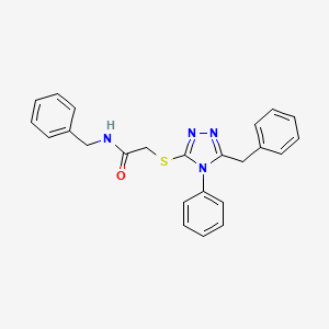 N-benzyl-2-[(5-benzyl-4-phenyl-4H-1,2,4-triazol-3-yl)thio]acetamide