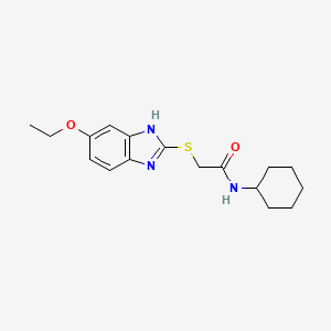 molecular formula C17H23N3O2S B5702322 N-cyclohexyl-2-[(5-ethoxy-1H-1,3-benzodiazol-2-yl)sulfanyl]acetamide 