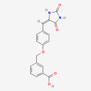 3-({4-[(2,5-dioxo-4-imidazolidinylidene)methyl]phenoxy}methyl)benzoic acid