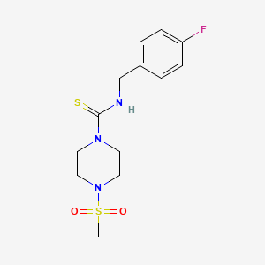 N-(4-fluorobenzyl)-4-(methylsulfonyl)-1-piperazinecarbothioamide