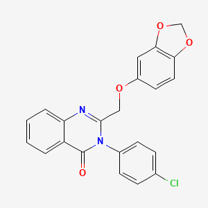2-[(1,3-benzodioxol-5-yloxy)methyl]-3-(4-chlorophenyl)quinazolin-4(3H)-one