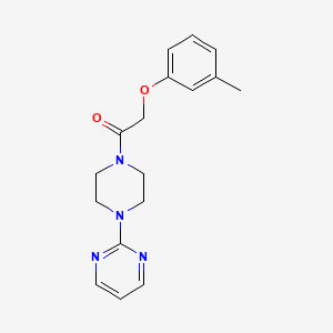 2-{4-[(3-methylphenoxy)acetyl]-1-piperazinyl}pyrimidine