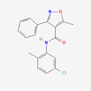 molecular formula C18H15ClN2O2 B5702428 N-(5-chloro-2-methylphenyl)-5-methyl-3-phenyl-4-isoxazolecarboxamide 