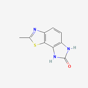 molecular formula C9H7N3OS B570246 2-Methyl-6,8-dihydro-7H-imidazo[4,5-g][1,3]benzothiazol-7-one CAS No. 113895-40-2
