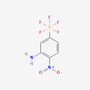 molecular formula C6H5F5N2O2S B570247 2-Nitro-5-(pentafluorosulfanyl)aniline CAS No. 1379803-65-2