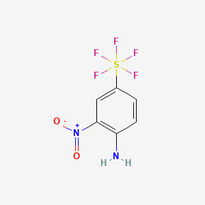 molecular formula C6H5F5N2O2S B570248 2-Nitro-4-(pentafluorosulfanyl)aniline CAS No. 197385-06-1