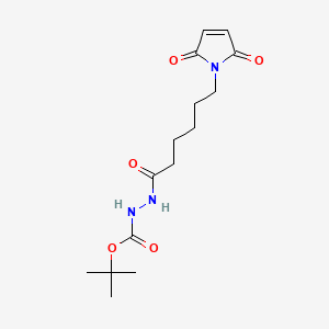 molecular formula C15H23N3O5 B570253 1H-Pyrrole-1-hexanoic acid, 2,5-dihydro-2,5-dioxo-, 2-[(1,1-diMethylethoxy)carbonyl]hydrazide CAS No. 151038-95-8