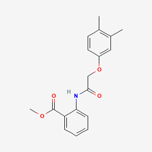 molecular formula C18H19NO4 B5702533 Methyl 2-[[2-(3,4-dimethylphenoxy)acetyl]amino]benzoate 