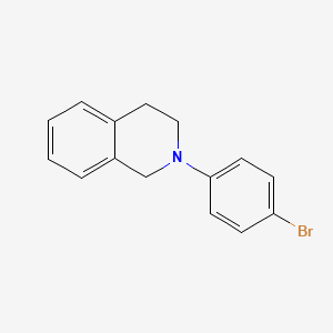 molecular formula C15H14BrN B570254 2-(4-Bromophenyl)-1,2,3,4-tetrahydroisoquinoline CAS No. 1057279-05-6