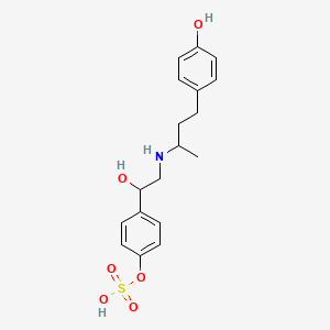 molecular formula C18H23NO6S B570257 [4-[1-Hydroxy-2-[4-(4-hydroxyphenyl)butan-2-ylamino]ethyl]phenyl] hydrogen sulfate CAS No. 165897-63-2