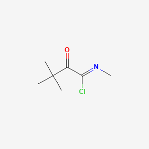 molecular formula C7H12ClNO B570259 N,3,3-trimethyl-2-oxobutanimidoyl chloride CAS No. 124838-03-5