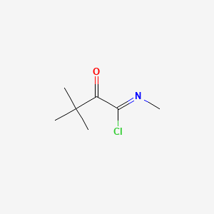 molecular formula C7H12ClNO B570259 (1Z)-N,3,3-Trimethyl-2-oxobutanimidoyl chloride CAS No. 124838-03-5