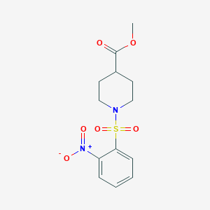 molecular formula C13H16N2O6S B5702605 Methyl 1-[(2-nitrophenyl)sulfonyl]piperidine-4-carboxylate 