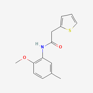 molecular formula C14H15NO2S B5702612 N-(2-methoxy-5-methylphenyl)-2-(thiophen-2-yl)acetamide 