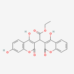 molecular formula C22H16O9 B570263 7-Hydroxyethyl biscoumacetate CAS No. 112222-66-9