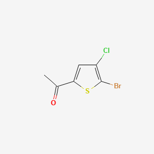 molecular formula C6H4BrClOS B570265 1-(5-Bromo-4-chlorothiophen-2-YL)ethanone CAS No. 123418-66-6