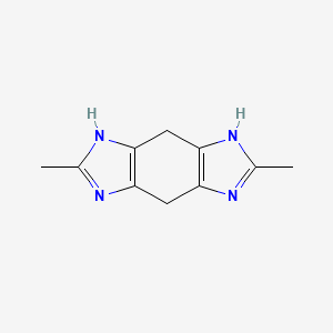 molecular formula C10H12N4 B570269 2,6-Dimethyl-1,4,7,8-tetrahydroimidazo[4,5-f]benzimidazole CAS No. 114205-32-2
