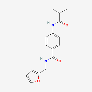 molecular formula C16H18N2O3 B5702705 N-[(FURAN-2-YL)METHYL]-4-(2-METHYLPROPANAMIDO)BENZAMIDE 