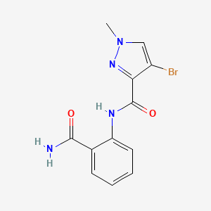 molecular formula C12H11BrN4O2 B5702729 N~3~-[2-(AMINOCARBONYL)PHENYL]-4-BROMO-1-METHYL-1H-PYRAZOLE-3-CARBOXAMIDE 
