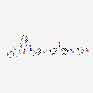 2-Naphthalenecarboxamide, N-(2-chlorophenyl)-3-hydroxy-4-((4-((7-((4-hydroxy-3-methylphenyl)azo)-9-oxo-9H-fluoren-2-yl)azo)-2-methylphenyl)azo)-