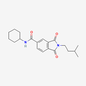 molecular formula C20H26N2O3 B5702904 N-cyclohexyl-2-(3-methylbutyl)-1,3-dioxoisoindole-5-carboxamide 