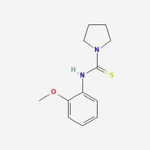 molecular formula C12H16N2OS B5702908 N-(2-methoxyphenyl)pyrrolidine-1-carbothioamide 