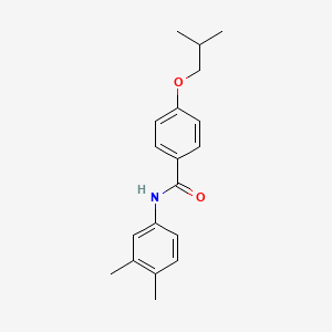 molecular formula C19H23NO2 B5702914 N-(3,4-dimethylphenyl)-4-(2-methylpropoxy)benzamide 